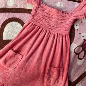 vintage juicy, couture, baby doll pink dress